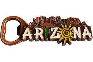 Arizona Souvenirs: Sonoran Enamel Bronze Bottle Opener Magnet