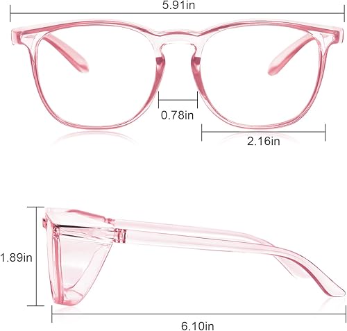Miniatura 4 de Gafas de seguridad elegantes para mujeres y niñas, gafas antivaho gafas protectoras transparentes antiarañazosgafas de rayos azules