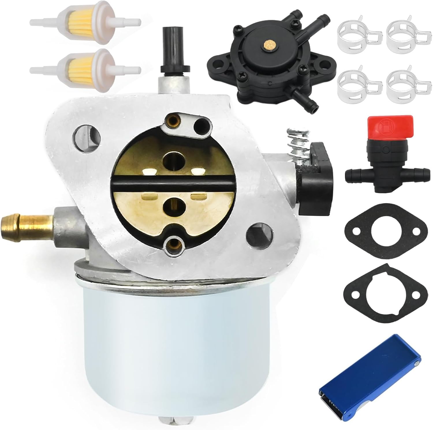 15003-7061 Carburetor Kit, Replacement for Kawasaki FH381V FH430V FS481V FH541V 4-Stroke Engine, Replaces 15003-7107 15003-7054 15003-7047 15004-7057