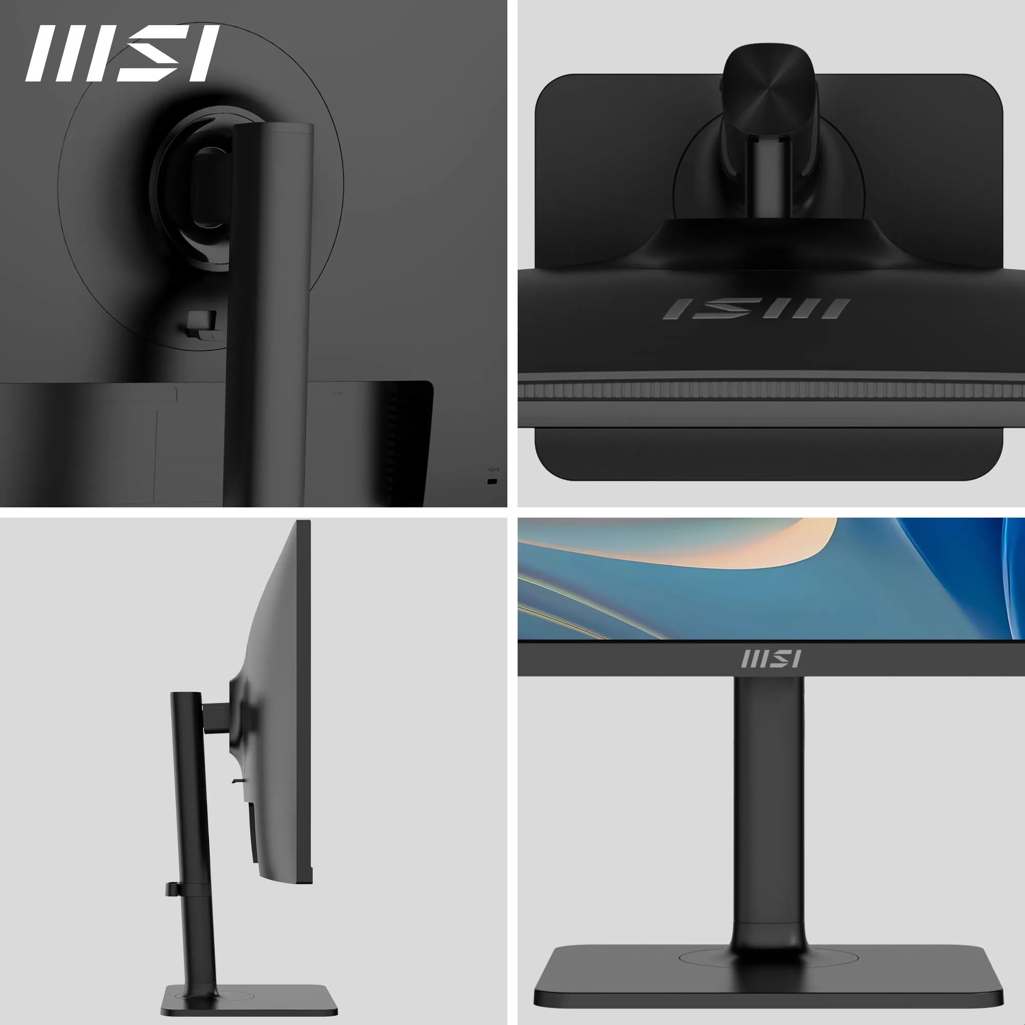 MSI Modern MD272UPHG 27-Zoll-UHD Office Monitor – 3840 x 2160 IPS Panel, 60 Hz, Eye-Friendly Screen, VESA Mountable, 4-Wege Adjustable – HDMI 2.0b, DisplayPort 1.4a, Type-C, USB-B, USB-A