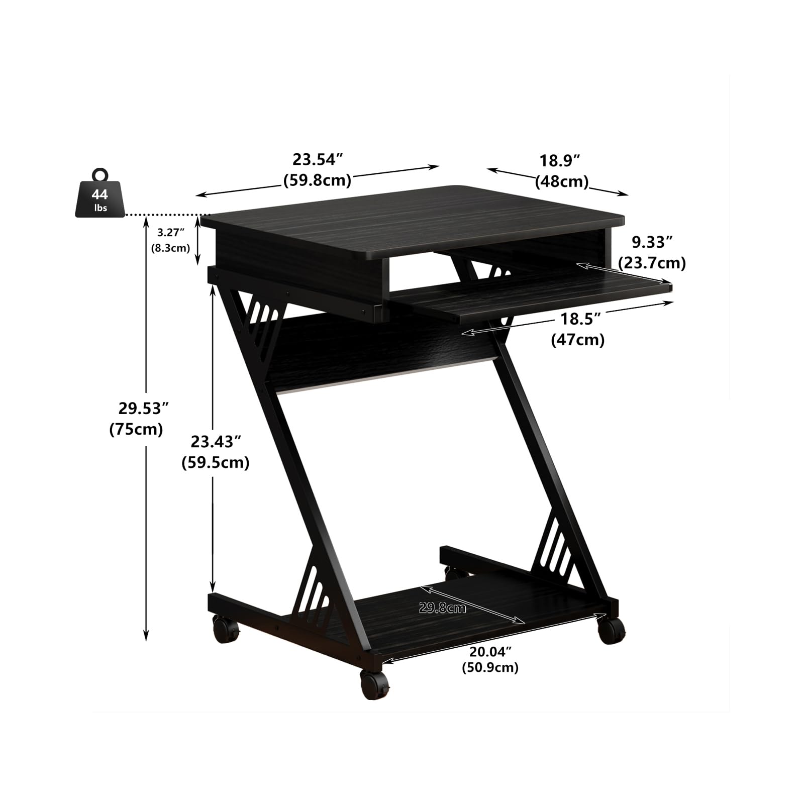 Z Type Computer Table Snapklik.com : ALISENED Computer Desk For Small Spaces,23.6