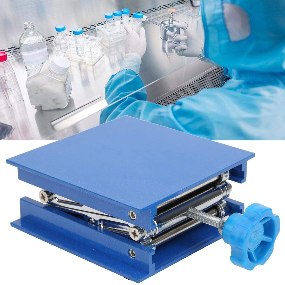 Plataforma de trabajo de aluminio ajustable para equipos científicos, elevación elevadora con soporte estable, ideal para laboratorio e industrial
