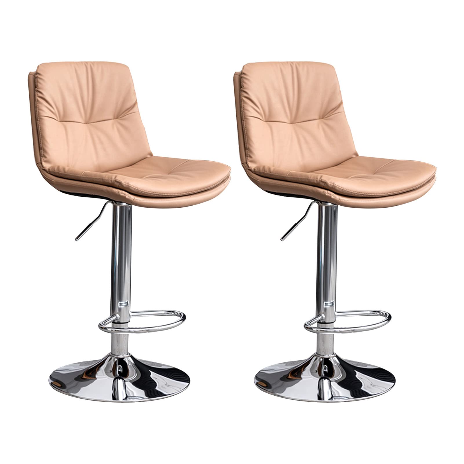 Lot de 2 tabourets de bar pivotants réglables pour cuisine et salle à manger - Tabourets de comptoir pour la maison - Design moderne - Parfait pour îlot de cuisine