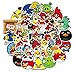 YLGG 100 Piezas Angry Birds Pegatinas de Graffiti Impermeables para computadoras portátiles, patinetas, Maletas, Cascos, teléfonos móviles, Motocicletas, automóviles, etc.