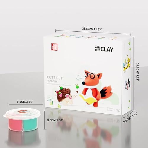 Miniatura 7 de Kits de arcilla de secado al aire  Arcilla de modelado para niños, ultraligera y suave, segura y no tóxica, kit de bricolaje Airdryclay con