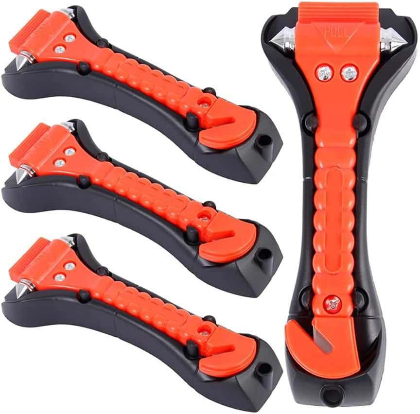 Keyohome 4 Pack Car Safety Hammer Seatbelt Cutter, Car Window Breaker
