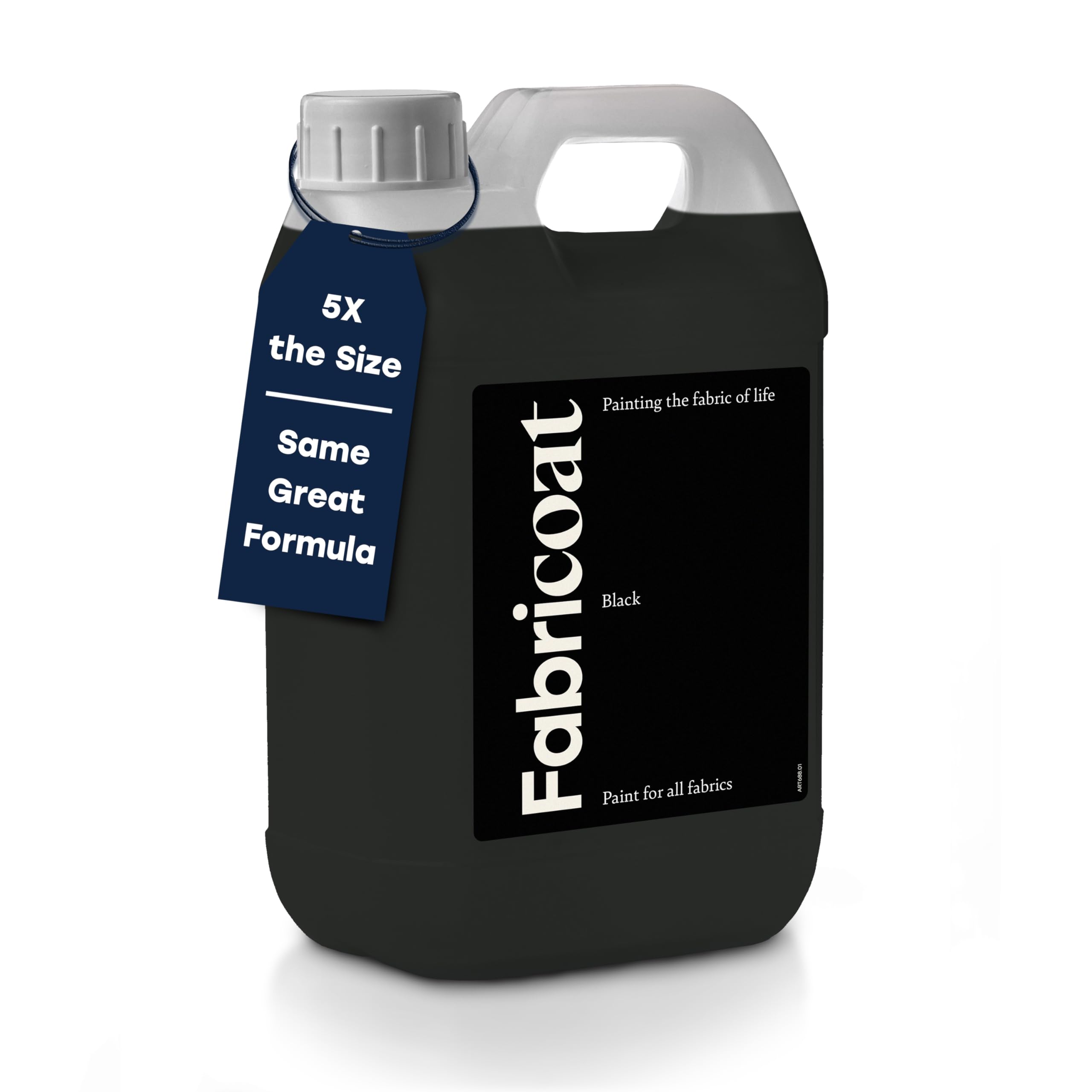 Fabricoat Black Fabric Paint – Restore Or Change The Colour Of Any Fabric - Paint Directly Onto Fabric - Transform Anything – Sofas, Lampshades, Car Interiors (2.5L, ) 2.5L