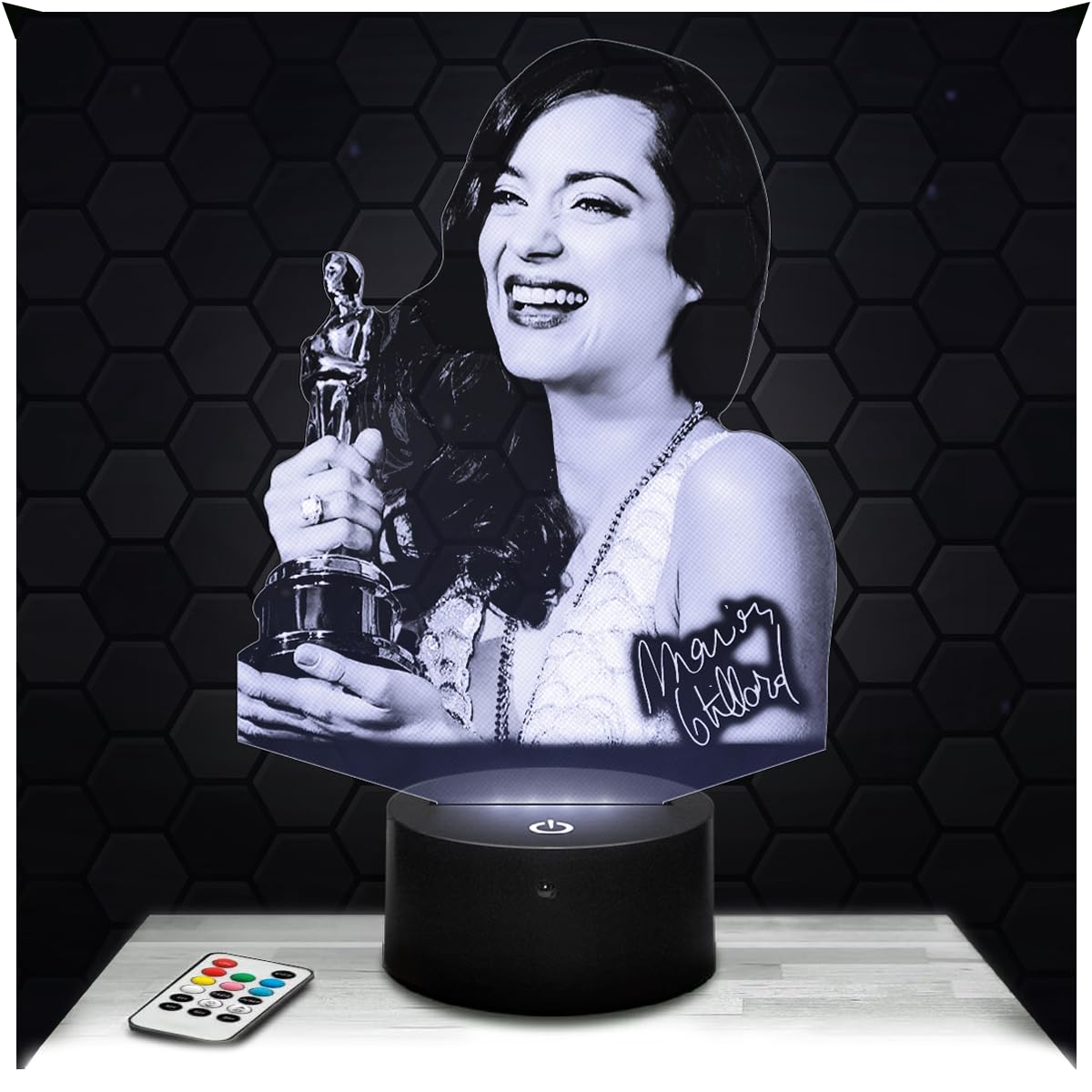 Lampephoto.fr - Marion Cotillard 3D Lamp Decoration Actress, Gift idea for Men and Women Marion Cotillard Object Adult Night Light Room Decor, Original Christmas, Gift idea for Men and Women