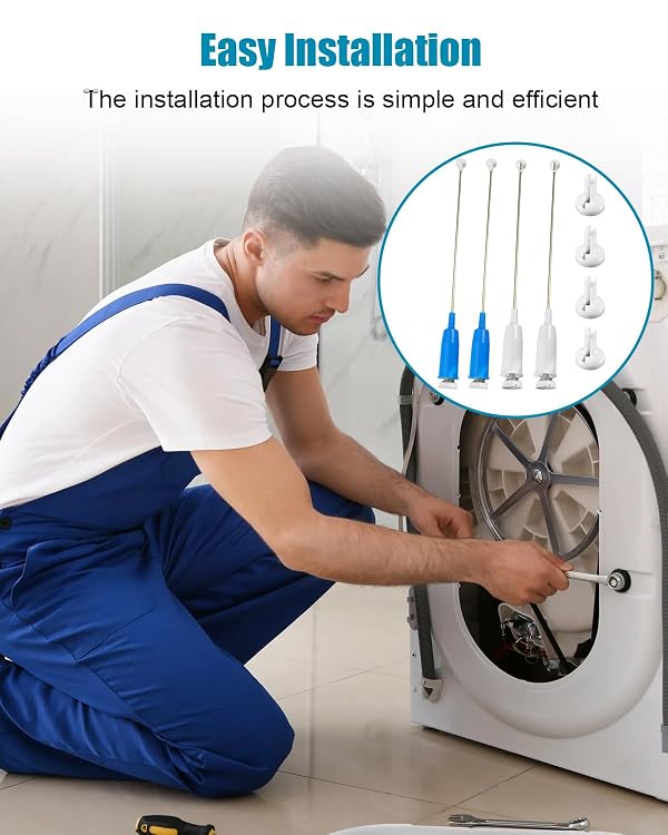 Washer Suspension Rod Kit Fit for Frigidaire Washing Machine FFTW4120SW FFTW4120SW1 FFTW4120SW0 Replace 5304511328 5304511329 4584271 AP6261615 EAP12176453 PS12176453 by HUQUZN - Image 6
