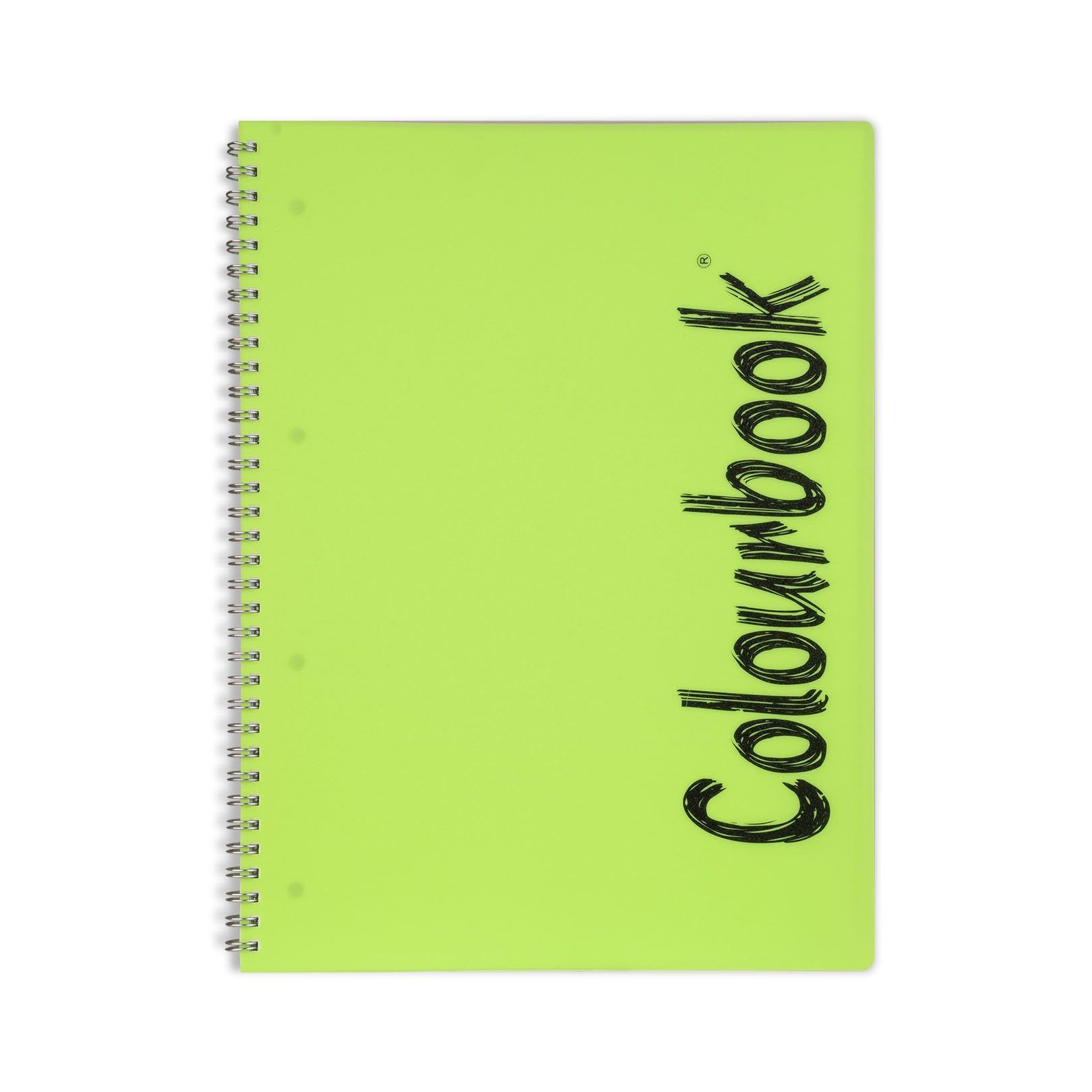 Colourbook Set 12 Quadernoni Spiralati A4 Quadretti 4mm Per Scuola Medie Superiori Università, 160 Pagine Ognuno, Copertine Fluo In PPL, Fogli Microperforati Con 4 Fori, Scorta Annuale
