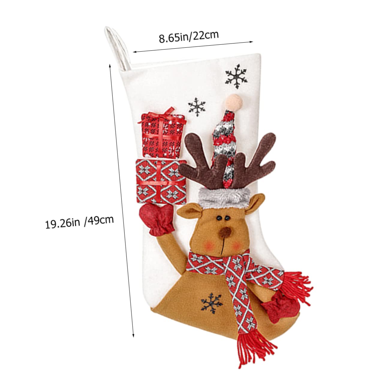TOPBATHY 3 Medias Navideñas Decorativas para Colgar Calcetines Navideños con Temática Festiva Cálida