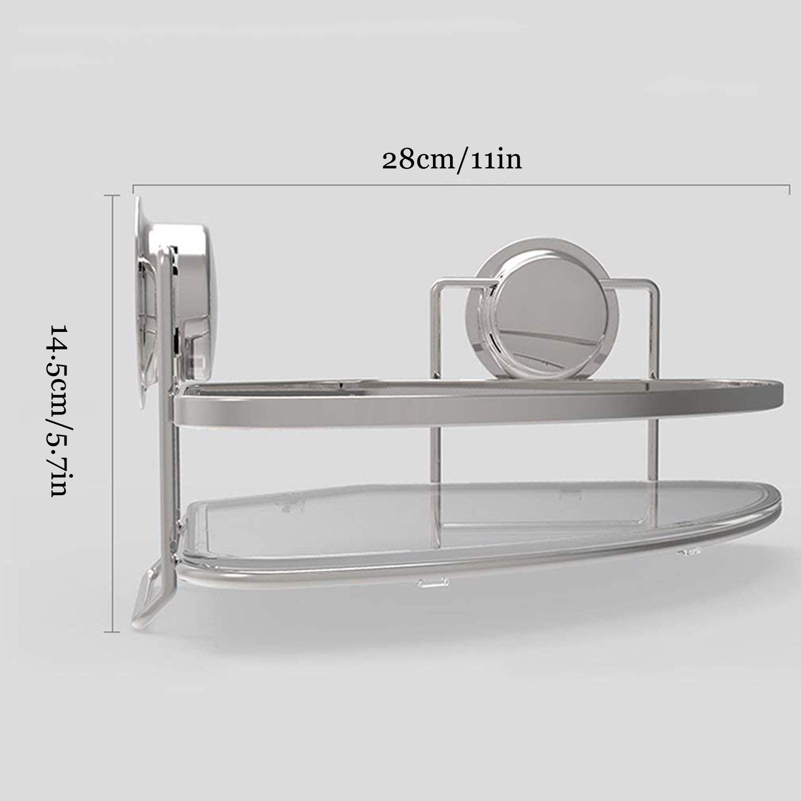 Estante de ducha con Ventosa de Acero inoxidable, organizador de ducha, cestas de almacenamiento, estante esquinero de almacenamiento montado en la pared, accesorios de baño y cocina, sin p