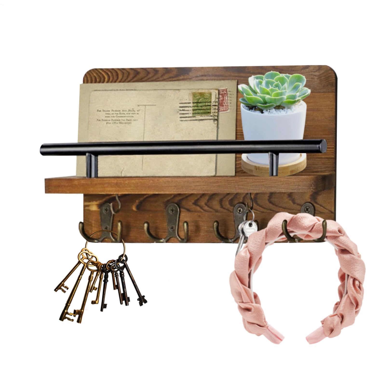 Soporte para llaves con soporte para correo ideal para mantener el orden al entrar a casa