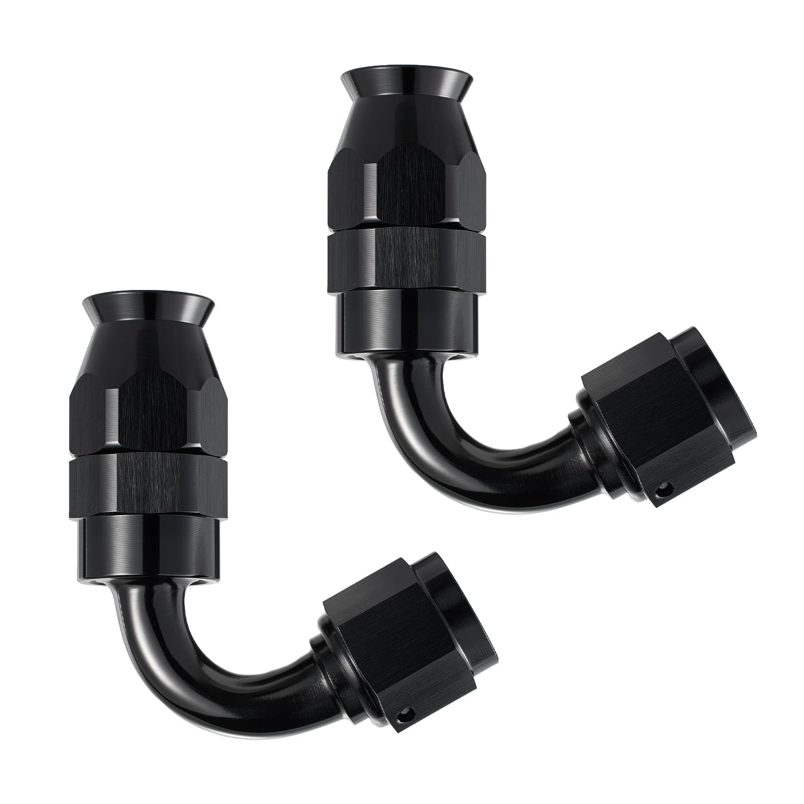 EVIL ENERGY 6AN PTFE Fitting Hose End Fitting 120 Degree Black - belts hoses and pulleys automotive | Mubboo