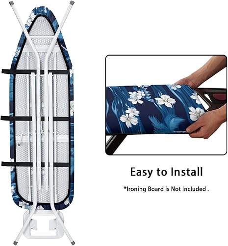 Miniatura 4 de Plam Trees - Tabla de planchar y cubierta, acolchado grueso, resistente al quemado, accesorios de cubierta para tabla de planchar, 54 x 15 pulgadas,