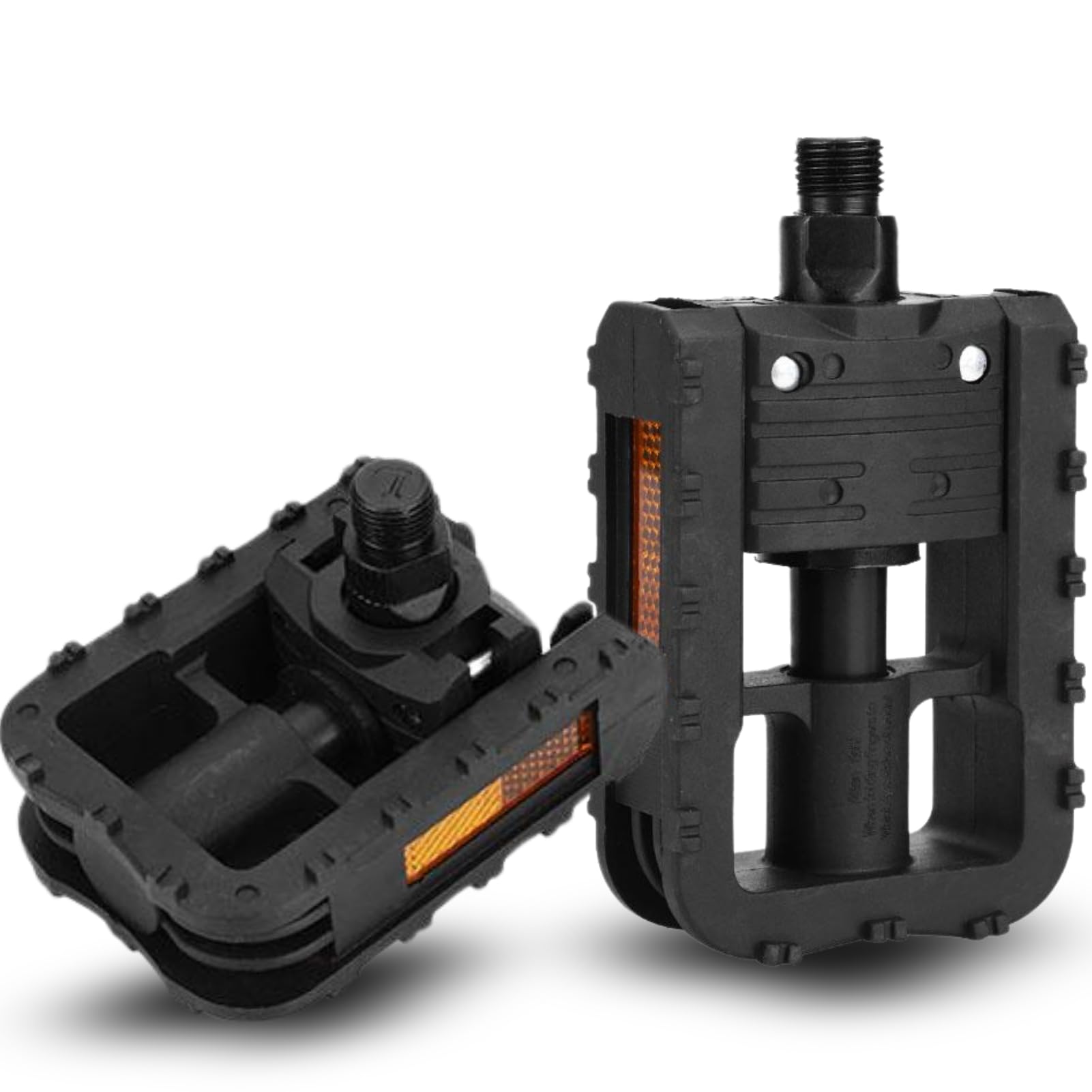 Jadeshay Pedali Bici, 2 Pezzi Universali Pedali per Bici Pieghevoli per Bici con Riflettori Parti Accessorie per Ciclismo all'aperto, Un Paio Pedali MTB Bicletta Road Bike E-Bike