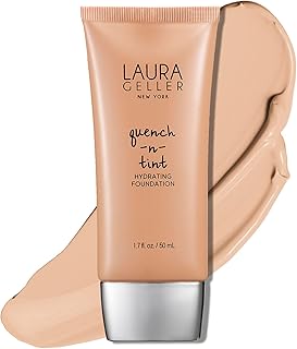 LAURA GELLER NEW YORK Quench-n-Tint Hydrating Foundation - Light/Medium - Sheer to Light Buildable Coverage - Natural Glow...