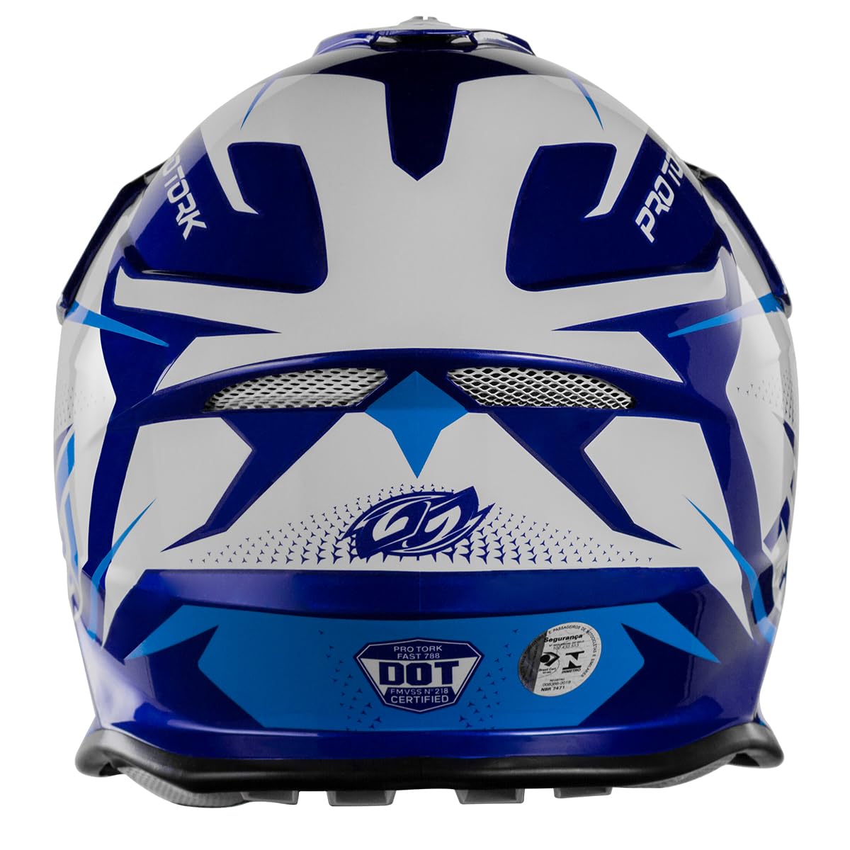 Capacete Motocross Fast Tech Limited Edition 60 Azul/Branco 60
