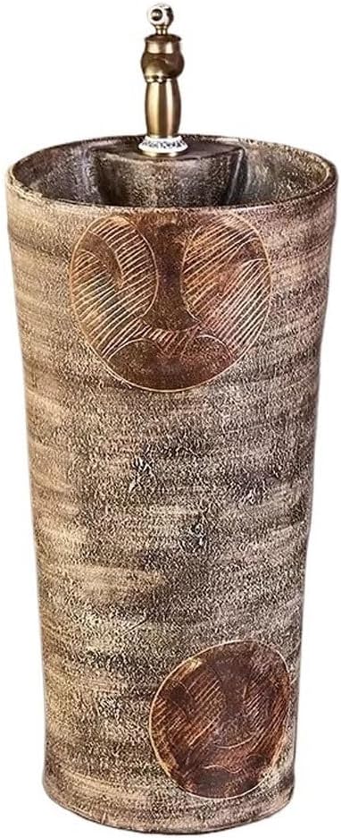 Bathroom Countertop Vessel Sink Garden Floor-standing Washbasin Outdoor Bathroom Pedestal Basin Home Balcony Pedestal Sink Vanity