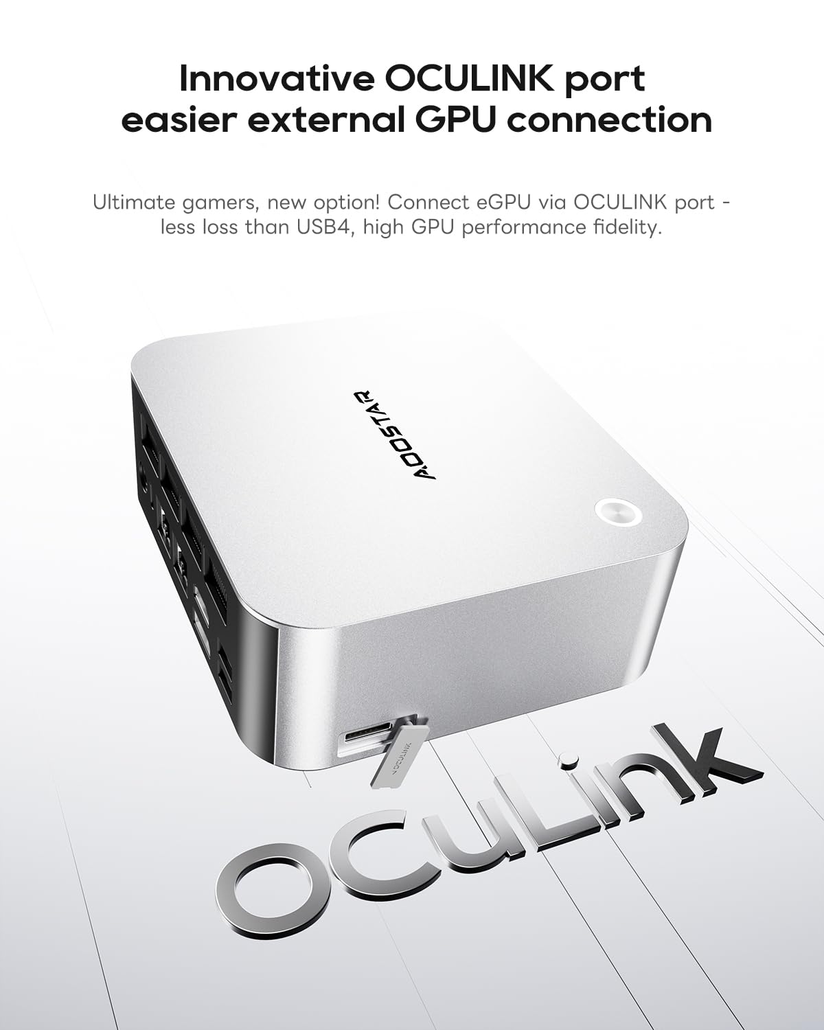 AOOSTAR Mini PC GEM12 MAX Ryzen 7 8745HS (8C/16T até 5,1GHz), 32GB