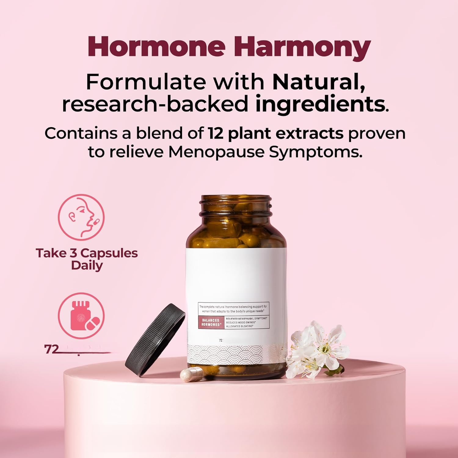 Hormone Harmony - Soulagement de la ménopause et de la périménopause – bouffées de chaleur, sueurs nocturnes, sautes d'humeur, 2pcs