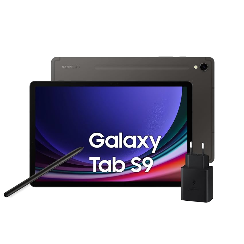 Immagine del prodotto Samsung Galaxy Tab S9, Display 11'' Dynamic AMOLED 2X, Wi-Fi, RAM 8GB, 128GB, 8.400 mAh, Snapdragon 8 Gen 2, Android 13, IP68, Graphite, (Versione italiana) 2023, Caricabatterie 45W incluso