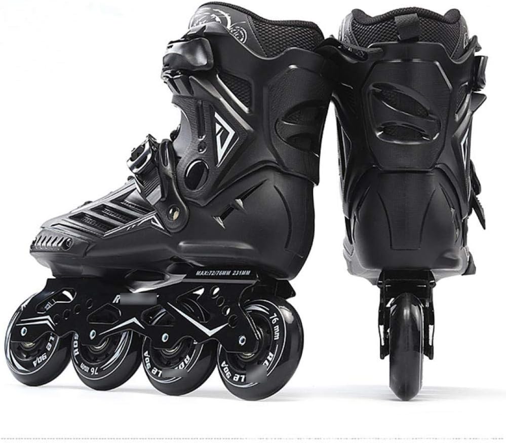 Inline Skate Suitable for Boys and Girls Beginner Roller Skates Unisex (black US8)