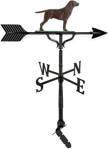 Miniatura 14 de Montague Metal Products Veleta de lujo de 32 pulgadas con adorno de Retriever negro satinado Negro,Verdigris,Natural,2-Natural,3-Natural,Brown