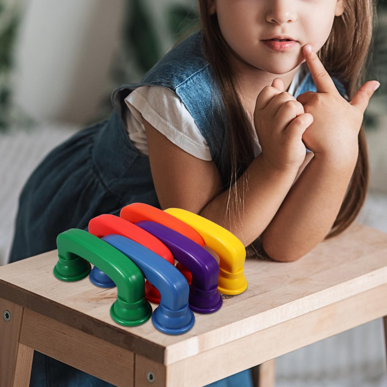 Teléfono Susurrante de Juguete para Niños, 12 Piezas de Plástico Abs Bordes Suaves y Colores Brillantes para Juego Educativo y Divertido