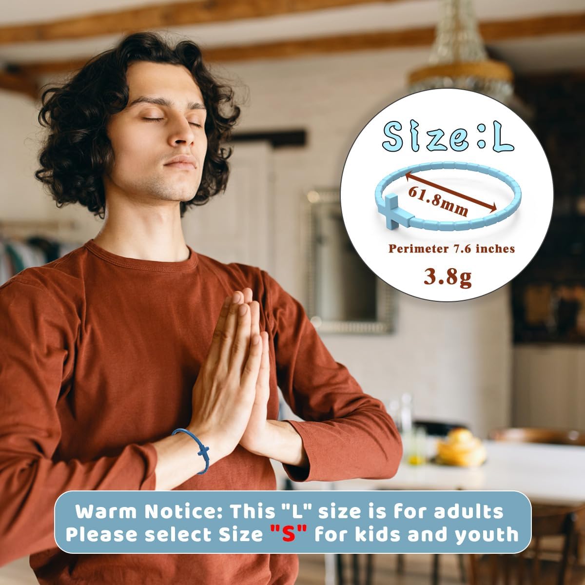YalsFTY Silicone Cross Bracelets