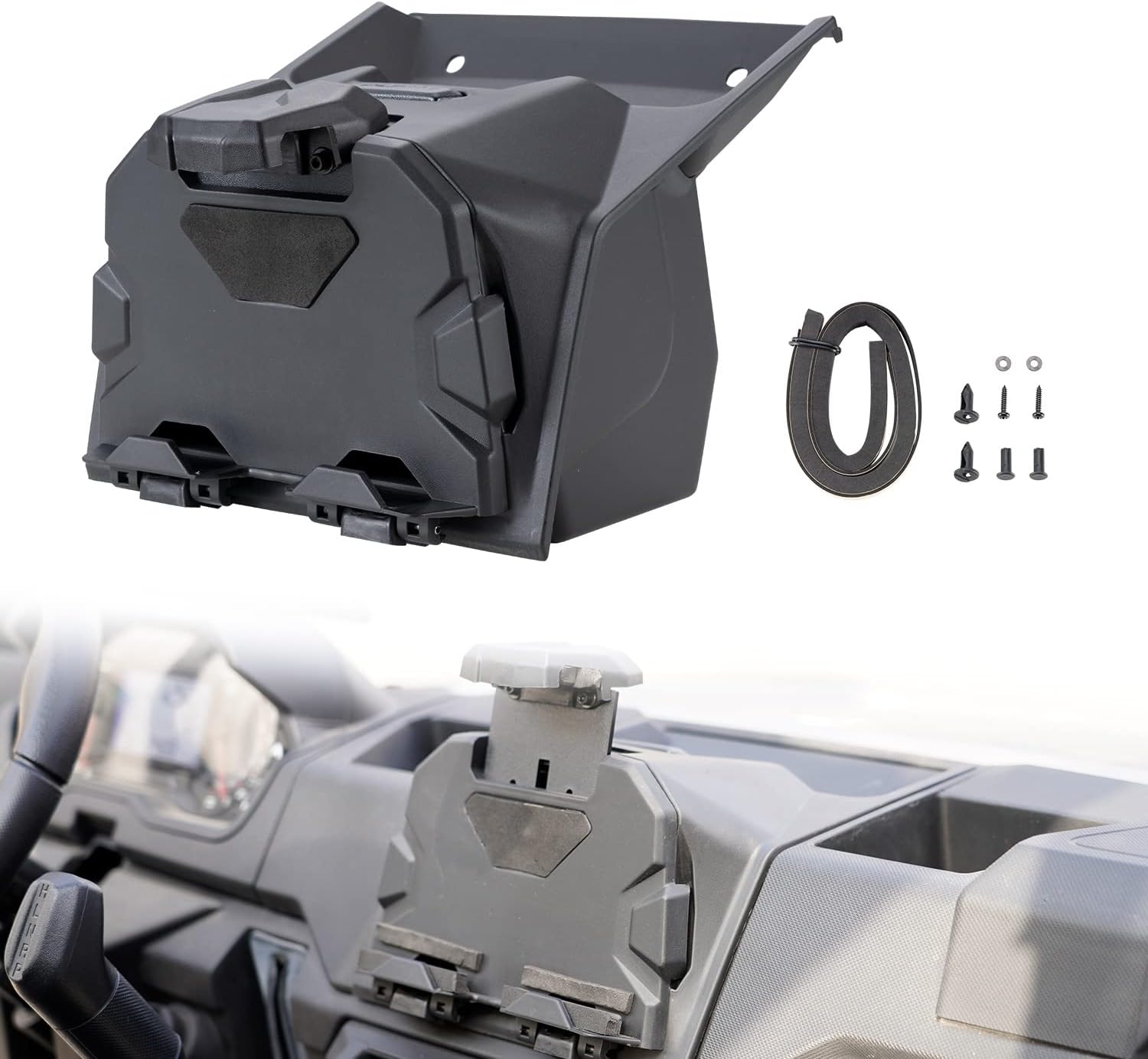 HAKA TOUGH Electronic Device Tablet Holder for 2018-2024 Polaris Ranger XP 1000 Crew Diesel, Phone Ipad GPS Holder Mounts with Storage Box Organizer Accessories