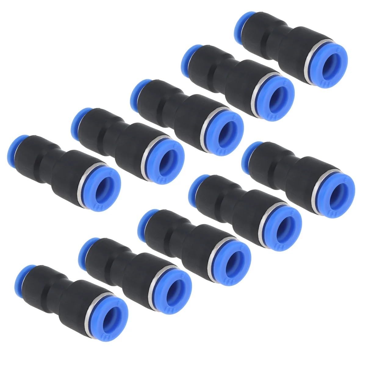 10PCS 4mm 6mm 8mm 12mm 14mm Pneumatic Push in Hose Couping ﻿(10PCS PG8-6)
