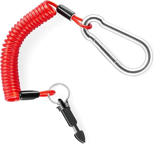 JUSTTOP Cable de remolque de 6 pies, cable de remolque de resorte de acero inoxidable resistente, cable de freno de emergencia, cable de seguridad