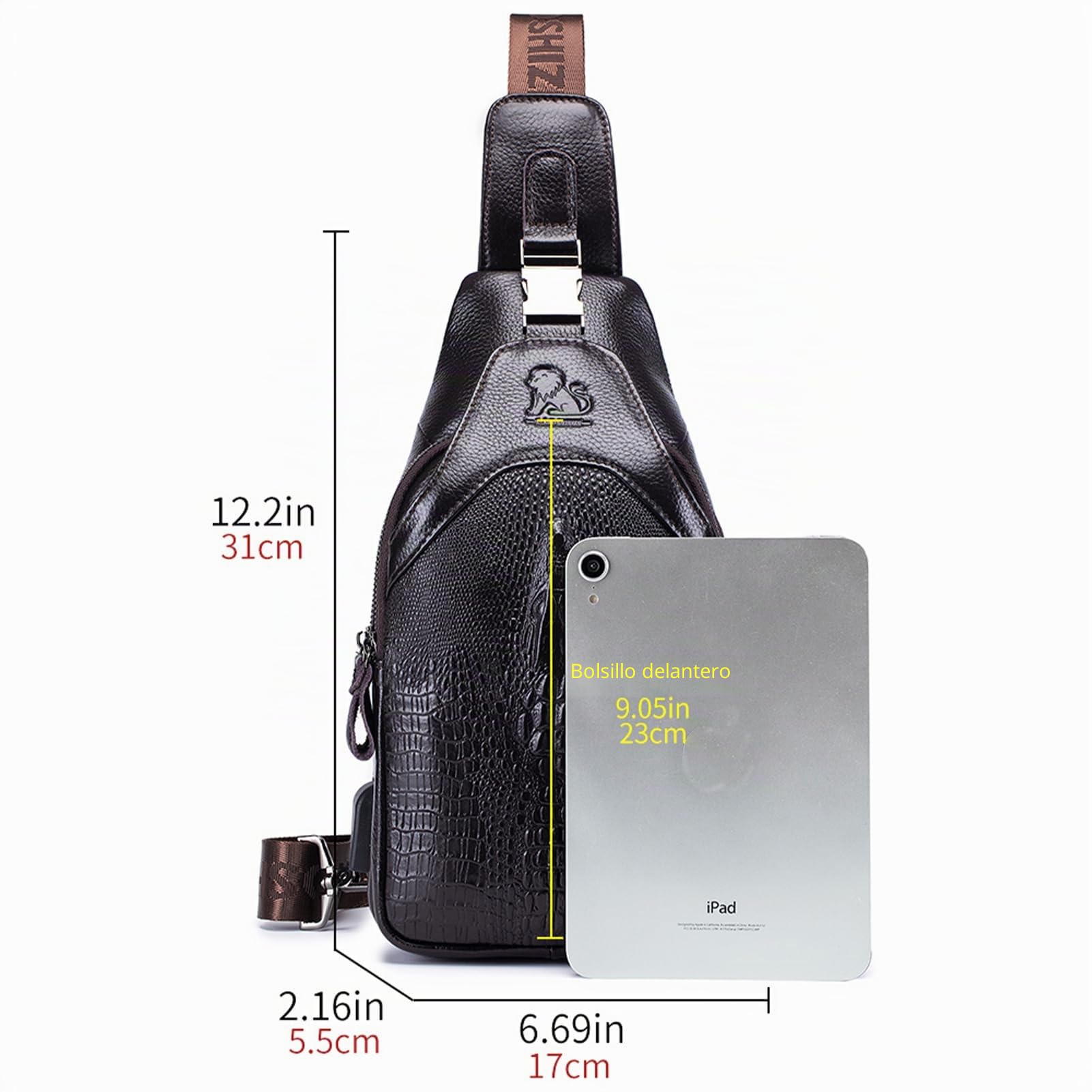 pundarika bolso hombre bandolera piel bolsos hombre piel bolso caballero mala homem, correa de hombro ajustable