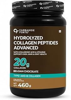 Carbamide Forte Hydrolyzed Collagen Peptides Supplements | Collagen Powder for Women & Men with 20g Peptides + 18g Protein... Price In India