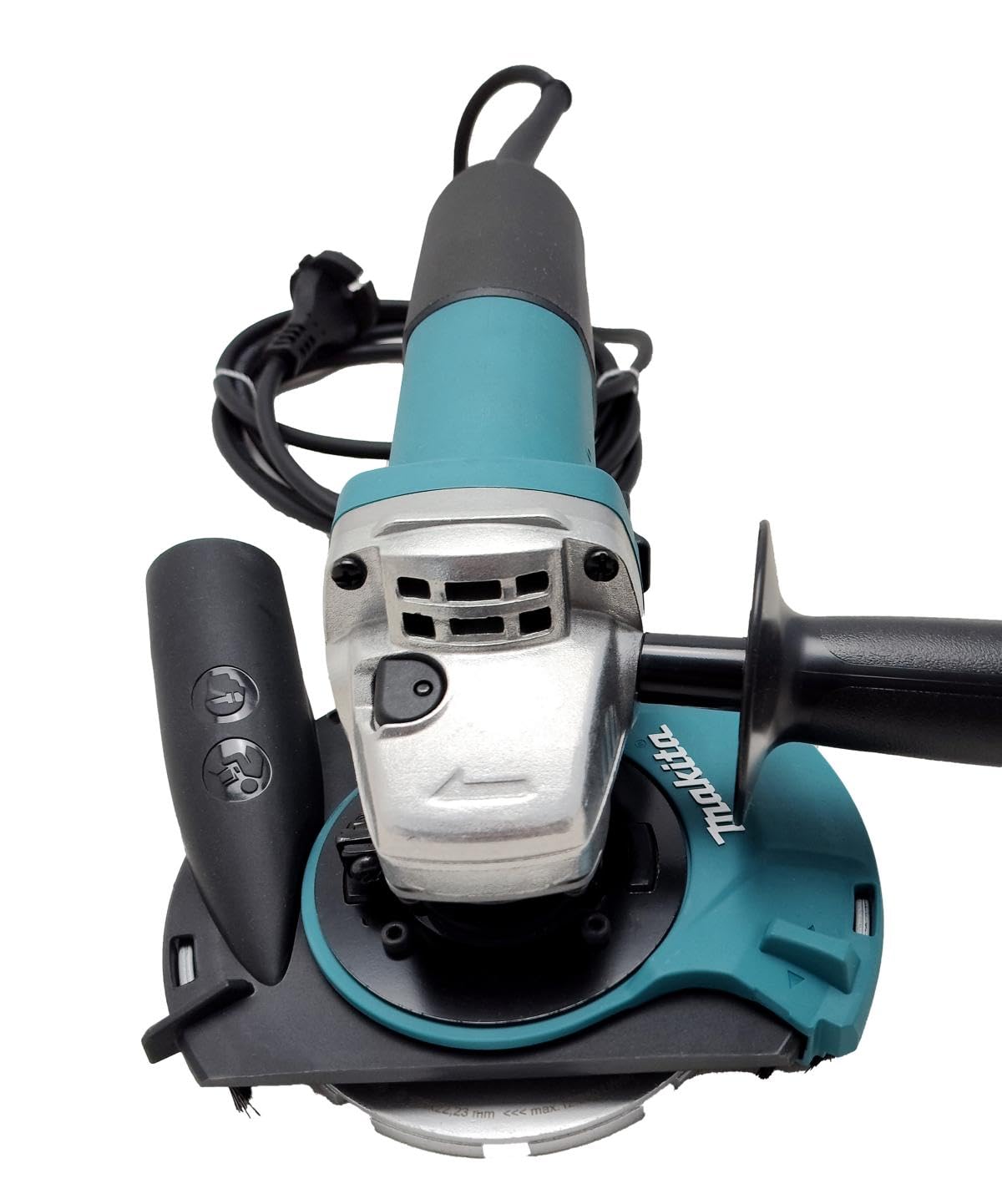 Makita Betonschleifer Set. Sanierungsfräse 1100W Power Set im MakPac Koffer. Mit Absaughaube 191W06-8 + 2x Premium Diamantschleiftopf