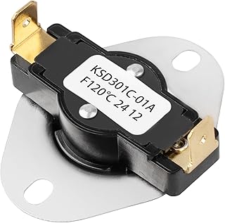 Thermal Switch Thermostat Control, 120°F ON and 105°F Off, Snap Disc Thermostat Switch for Fireplace Blower Fans, Wood Stove Fans,Wall & Floor Furnaces,RV Refrigerator Cooling Fan, Solar Water Heater