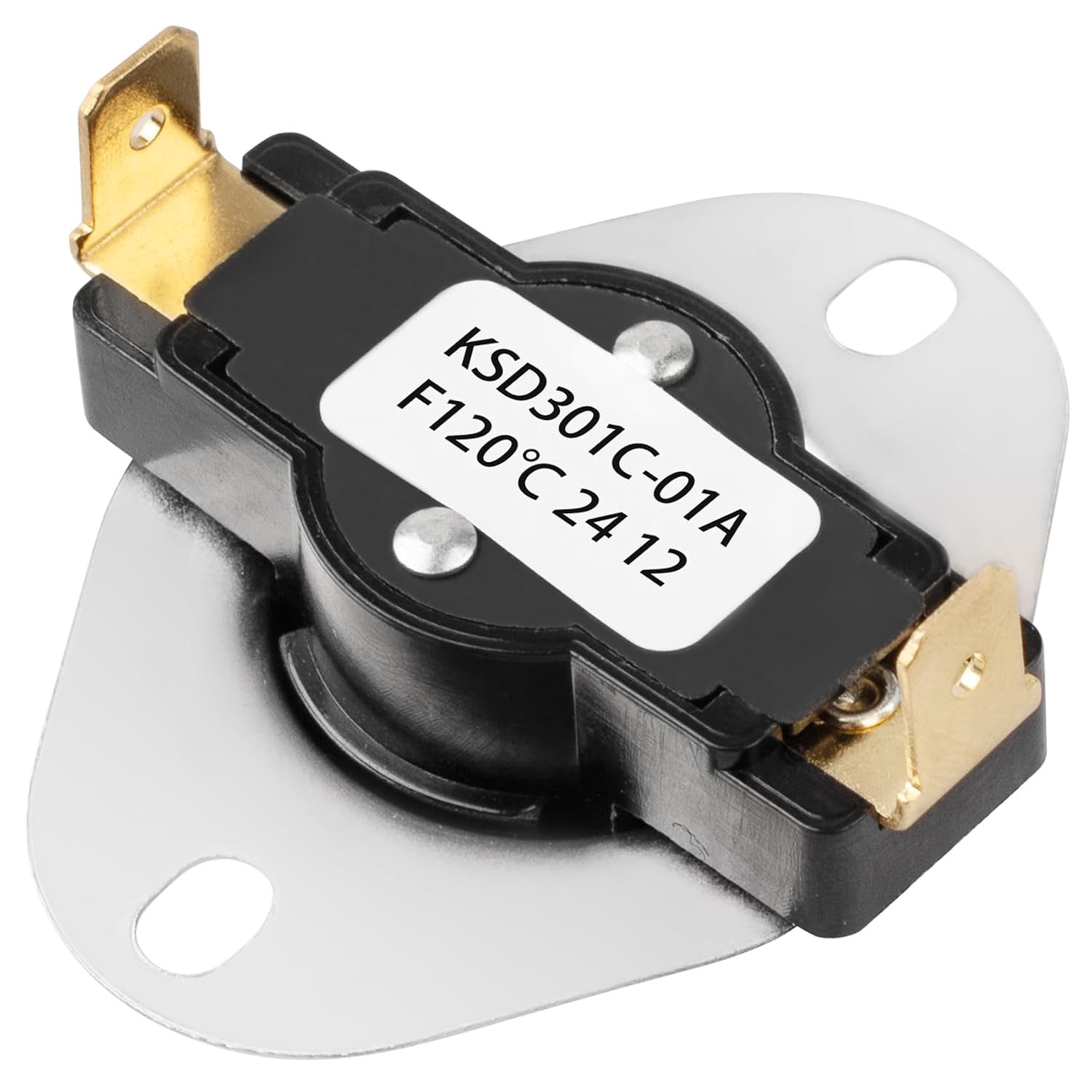 Thermal Switch Thermostat Control, 120°F ON and 105°F Off, Snap Disc Thermostat Switch for Fireplace Blower Fans, Wood Stove Fans,Wall & Floor Furnaces,RV Refrigerator Cooling Fan, Solar Water Heater