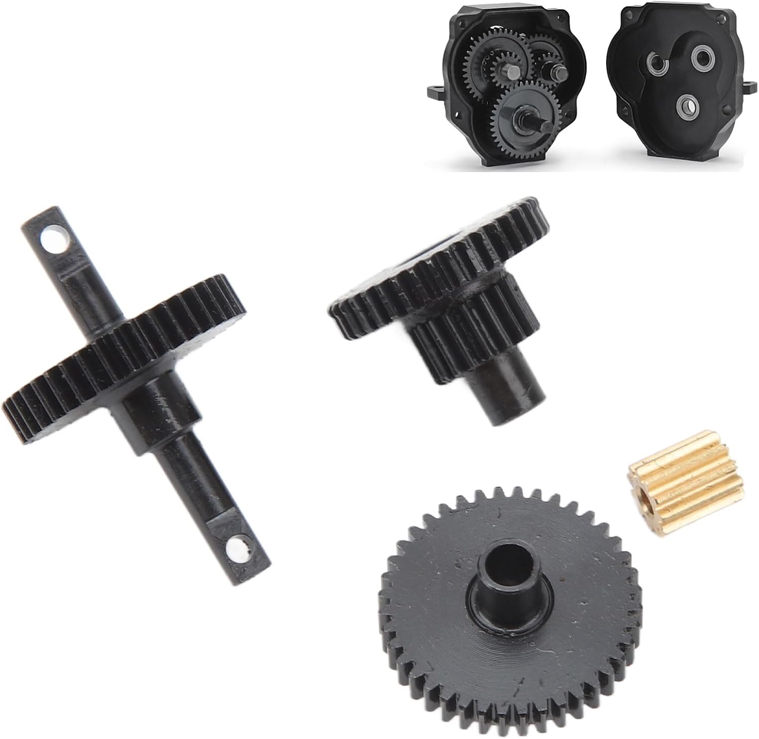 RC Transmission Gear Set 40T 37T 11T Black Steel for Traxxas 1/18 RC Tracked Car