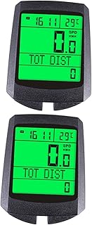 Toddmomy 2 Peças Bicicleta De Exercício Excersize Bicicleta Bicicletas De Exercício Bicicleta Estatica Para Ejercicios Tacômetro Bicicleta Velocímetro Com Fio Luz Traseira Velocímetro