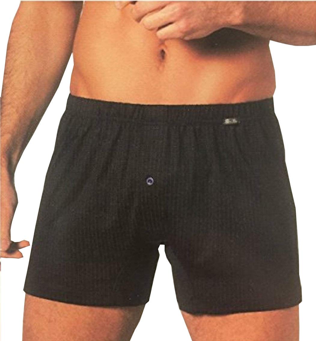 NOTTINGHAM N.3 Boxer Uomo in Filo di Scozia Apertura Anteriore, Chiusura Bottone ED Elastico Foderato.