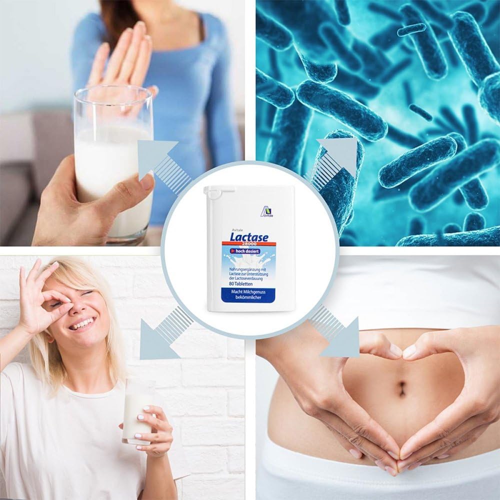 Avitale Lactase 28000 FCC Tabletten im Spender, 80 St. Tabletten