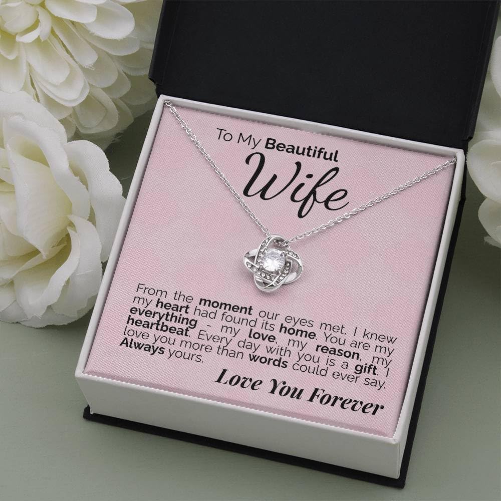 Wife Necklace Gift Idea She’ll Love - Romantic Pendant Jewelry with Message Card & Gift Box for Birthday, Anniversary, Christmas, or Valentine’s - Image 5