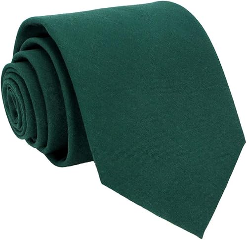Corbata de algodón de color sólido para hombre
