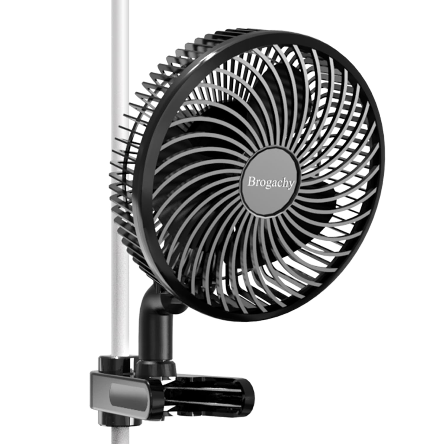 Clipfan/Ventilador con Clip 10W, Ventilador de Cultivo con Clip Oscilación Automática motor EC trifásico, 10 Velocidades, para Tienda de Cultivo.