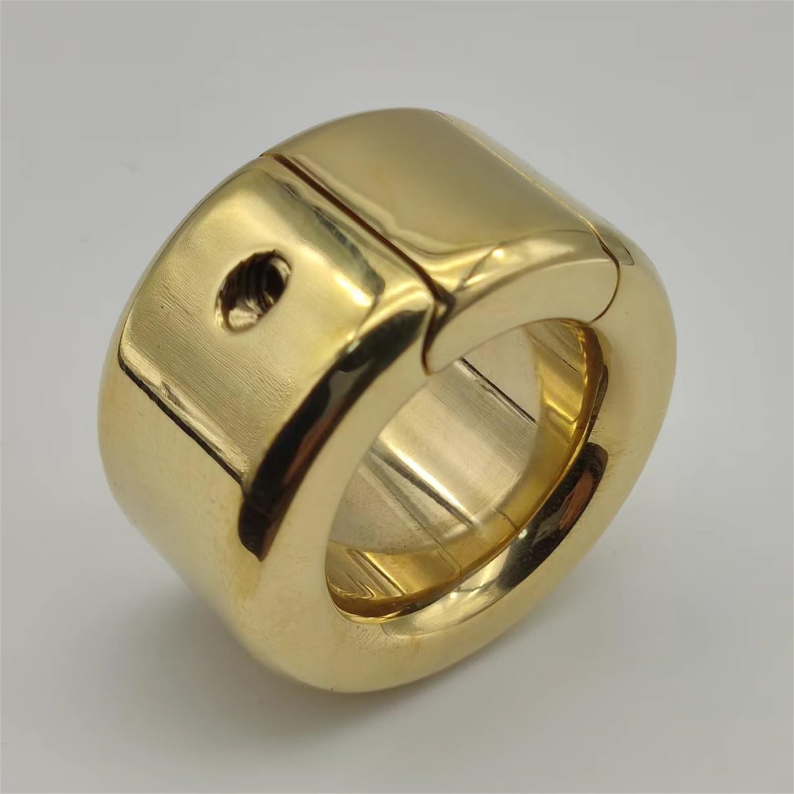 24 Größen Extra Dicker Hodenring Gold Runden Metall CBT Ballstretcher Hodengewicht Hodenstrecker SM Bondage Hodensack Stretcher Ejakulationsverzögerung Extrem Sex Toys for Männer