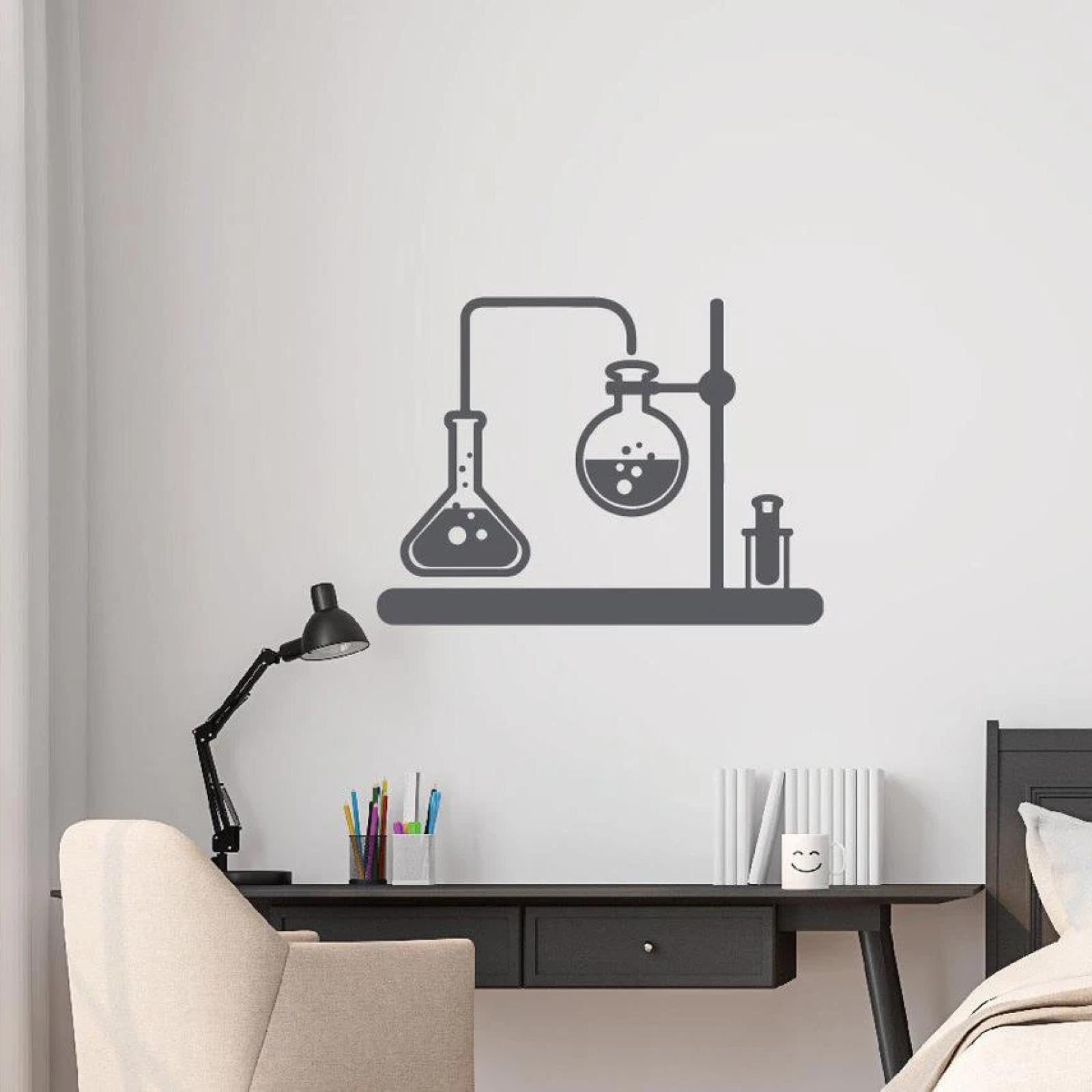 YOUOUSI Science Student Wall Vinyl Wall Stickers, Chemistry Lab School Wall Decals, Baby Nursery Classroom Laboratory Decoration