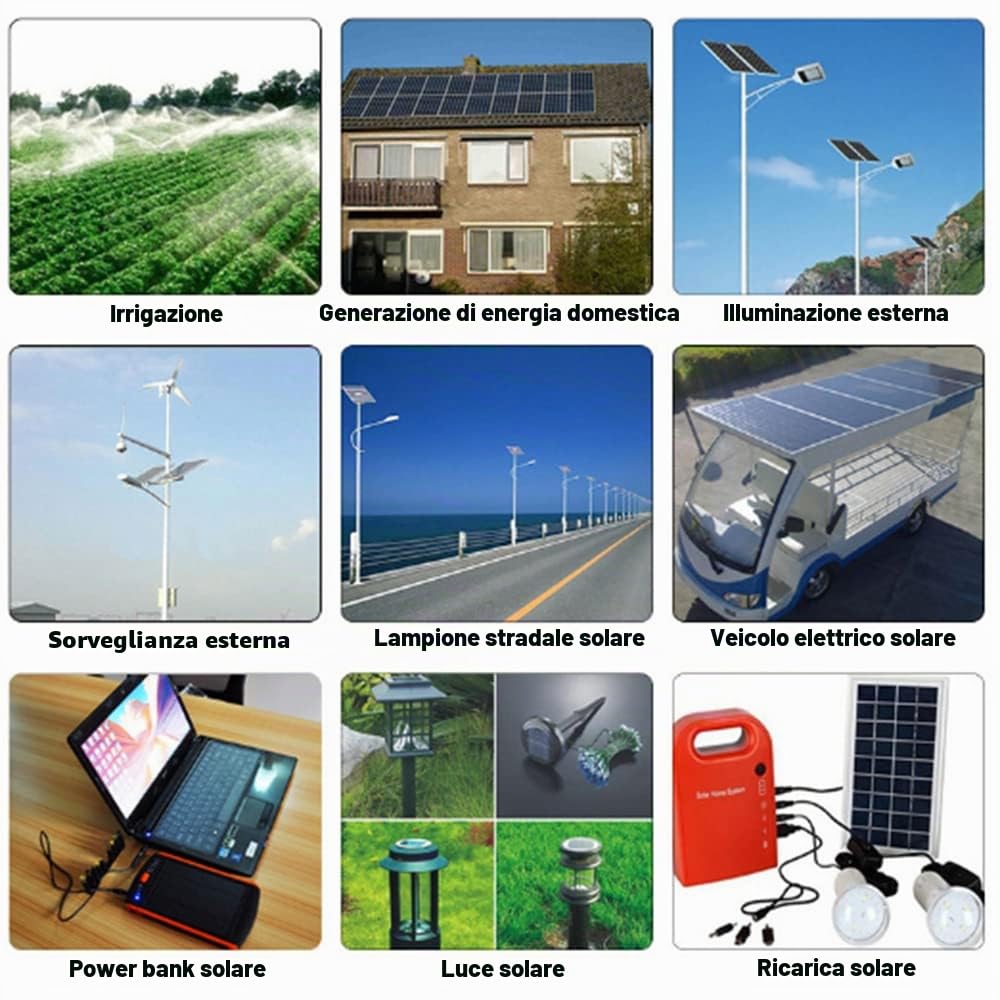 Caricabatterie da 30 W 12 V pannello solare + controller da 40 A per auto, barca, casa,