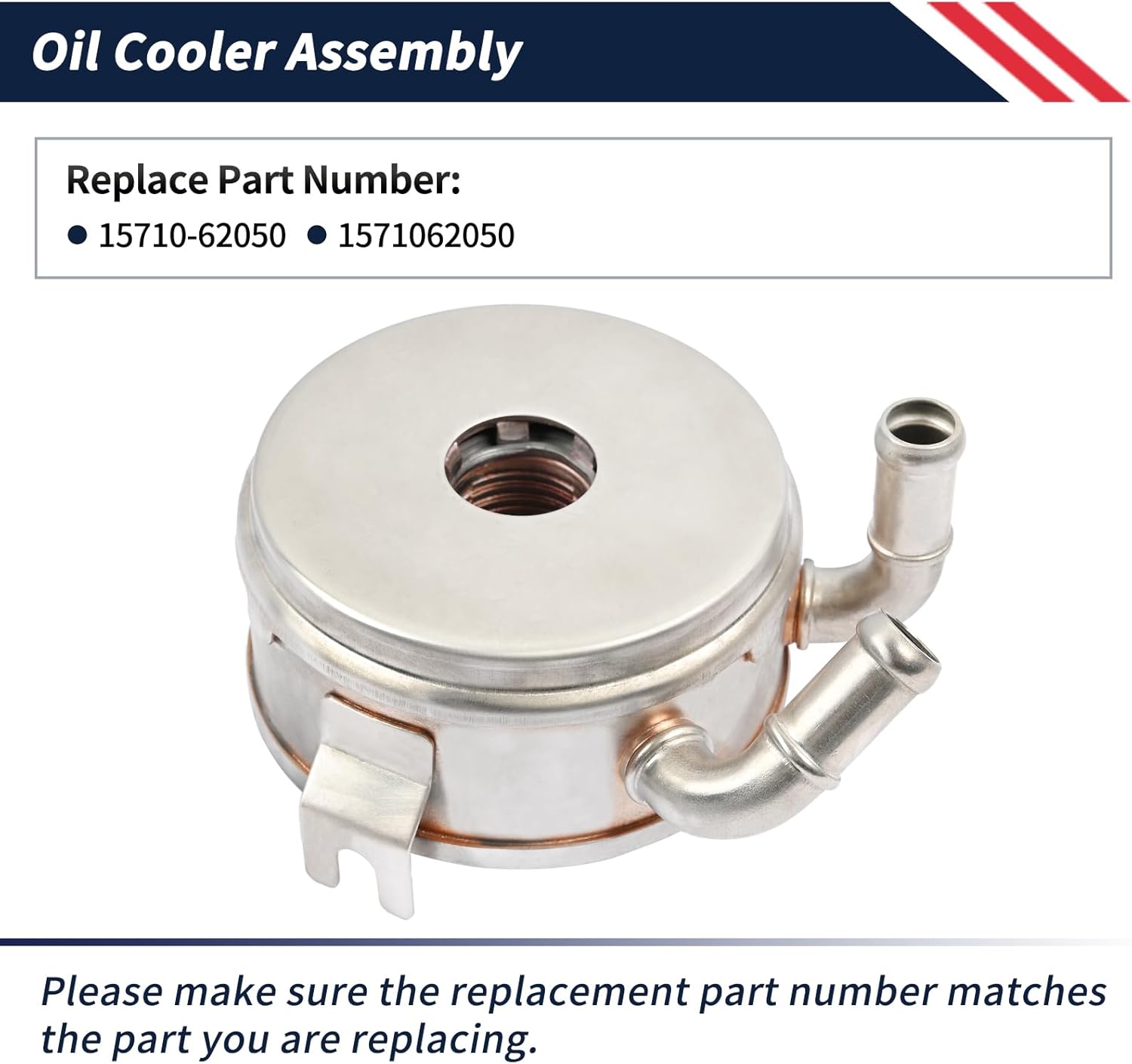Oil Cooler Assembly Compatible with Toyota 4Runner Tacoma T100 1995-2004 3.4L Engine Replaces 15710-62050 1571062050