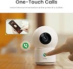 AOSU 4MP Caméra de sécurité intérieure - 2.5K Baby Monitor Caméra pour animaux de compagnie 360° pour la sécurité intérieure, WiFi Caméra avec routeur Wi-Fi 5/2,4 GHz, appel à un seul coup, suivi intelligent des mouvements (2 Boîte)